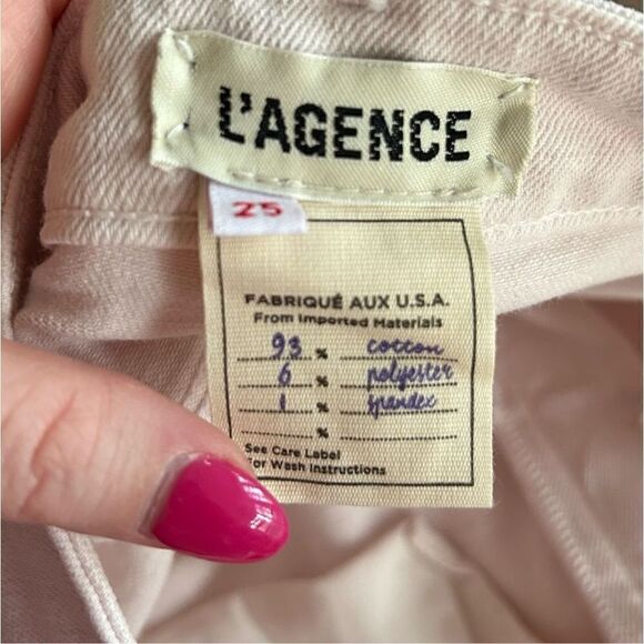 NWOT L'AGENCE High Line High Rise Skinny Jeans In Light Pink Size 25 - Picture 4 of 15